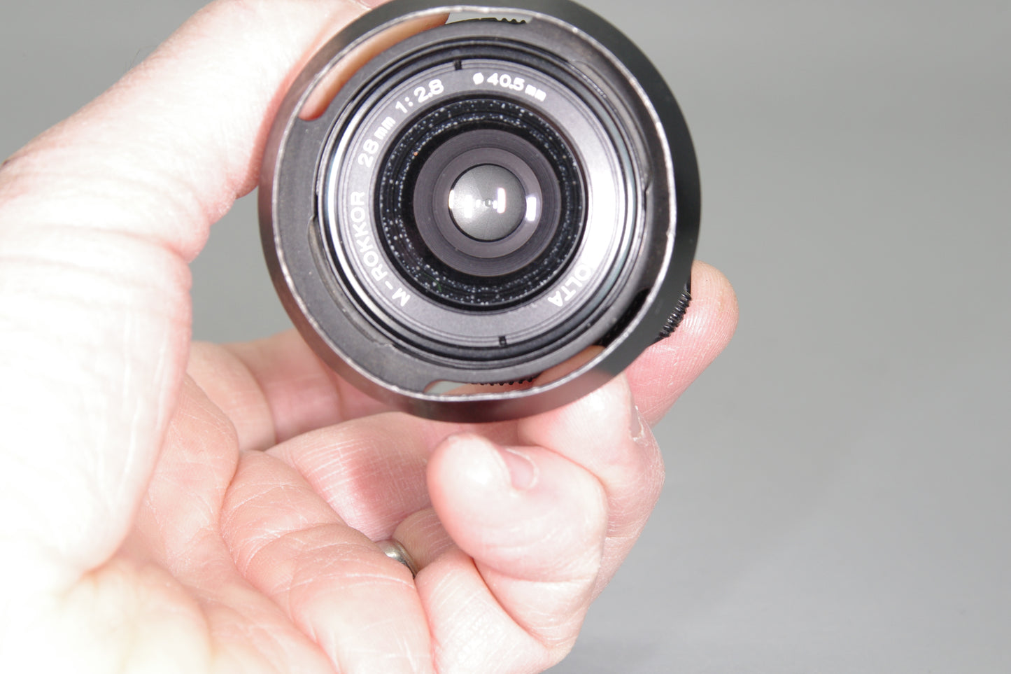 Minolta M-Rokkor 28mm F/2.8 Lens and Hood for CLE