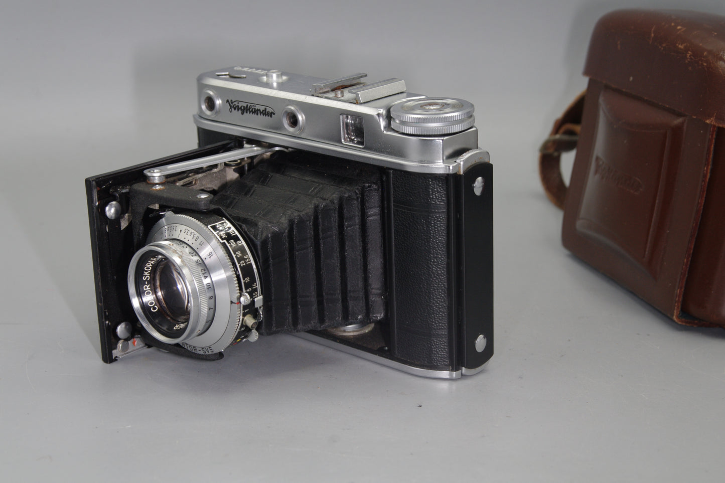 Voigtlander Perkeo IIIe Folding Rangefinder Camera with Skopar 80mm F/3.5 Lens