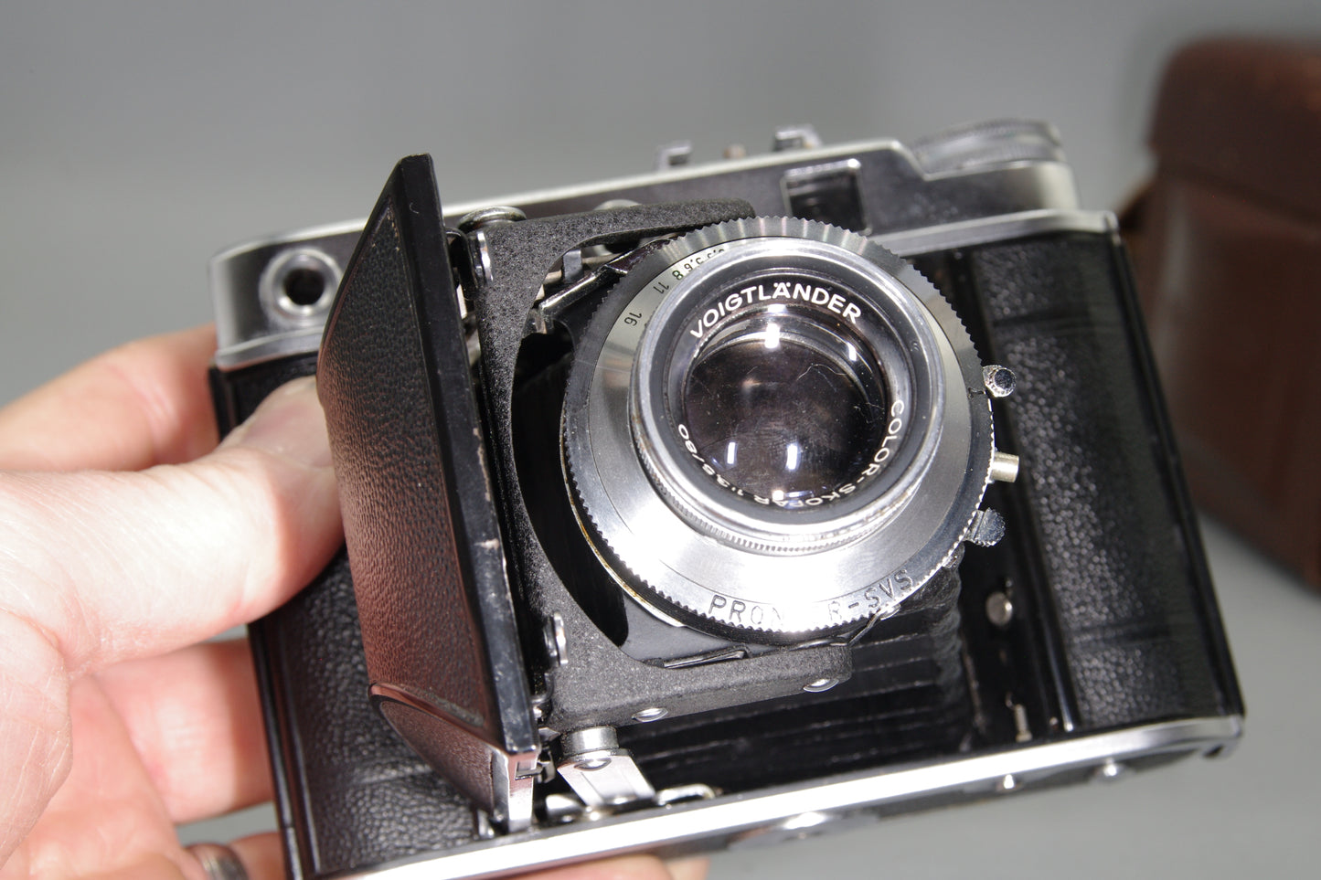 Voigtlander Perkeo IIIe Folding Rangefinder Camera with Skopar 80mm F/3.5 Lens