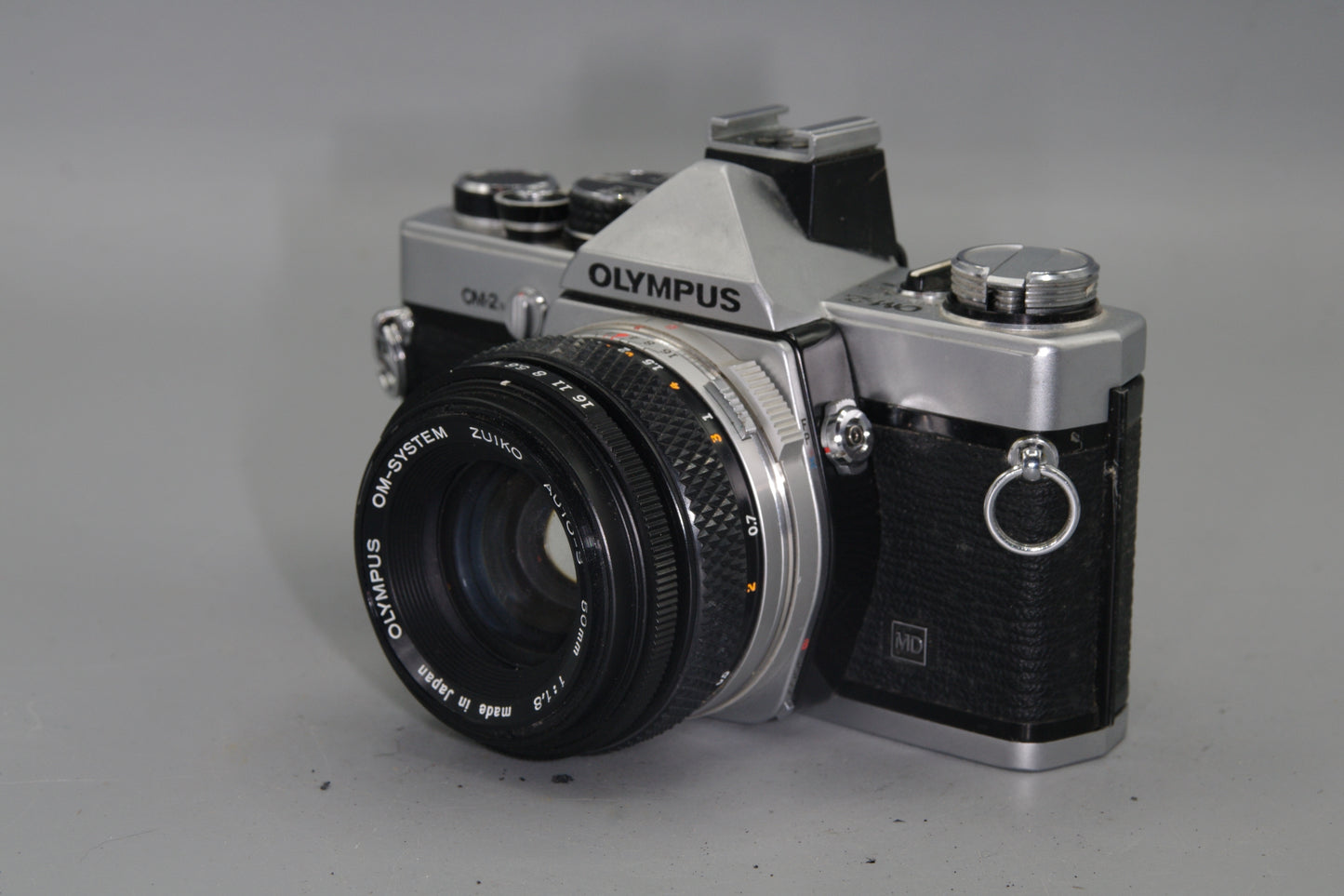 Olympus OM2N 35mm SLR Camera with 50mm F/1.8 Lens + Data Back -Very Good