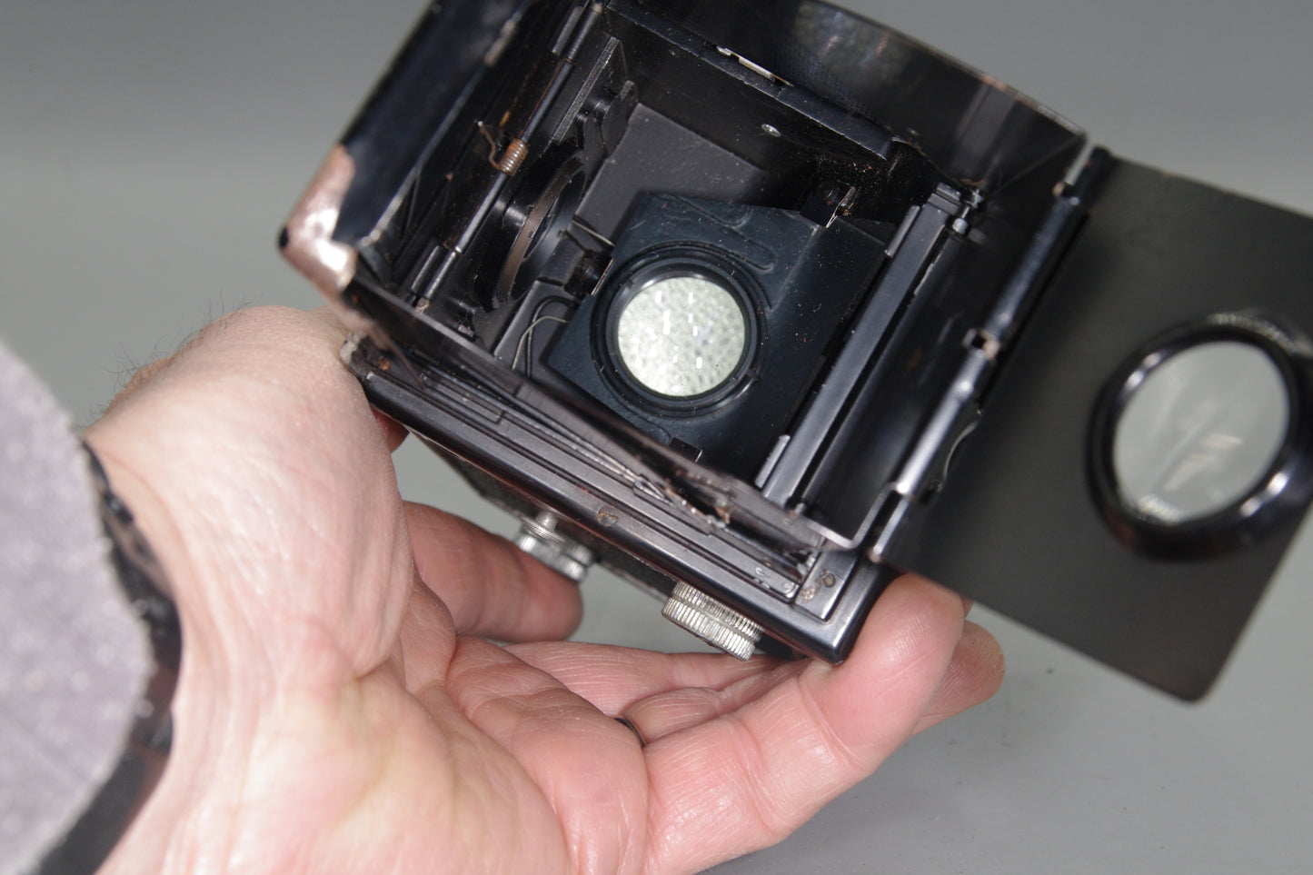 Photina Reflex TLR – 120 Film – Shutter Working – Focus Screen Broken – Rare German Twin Lens