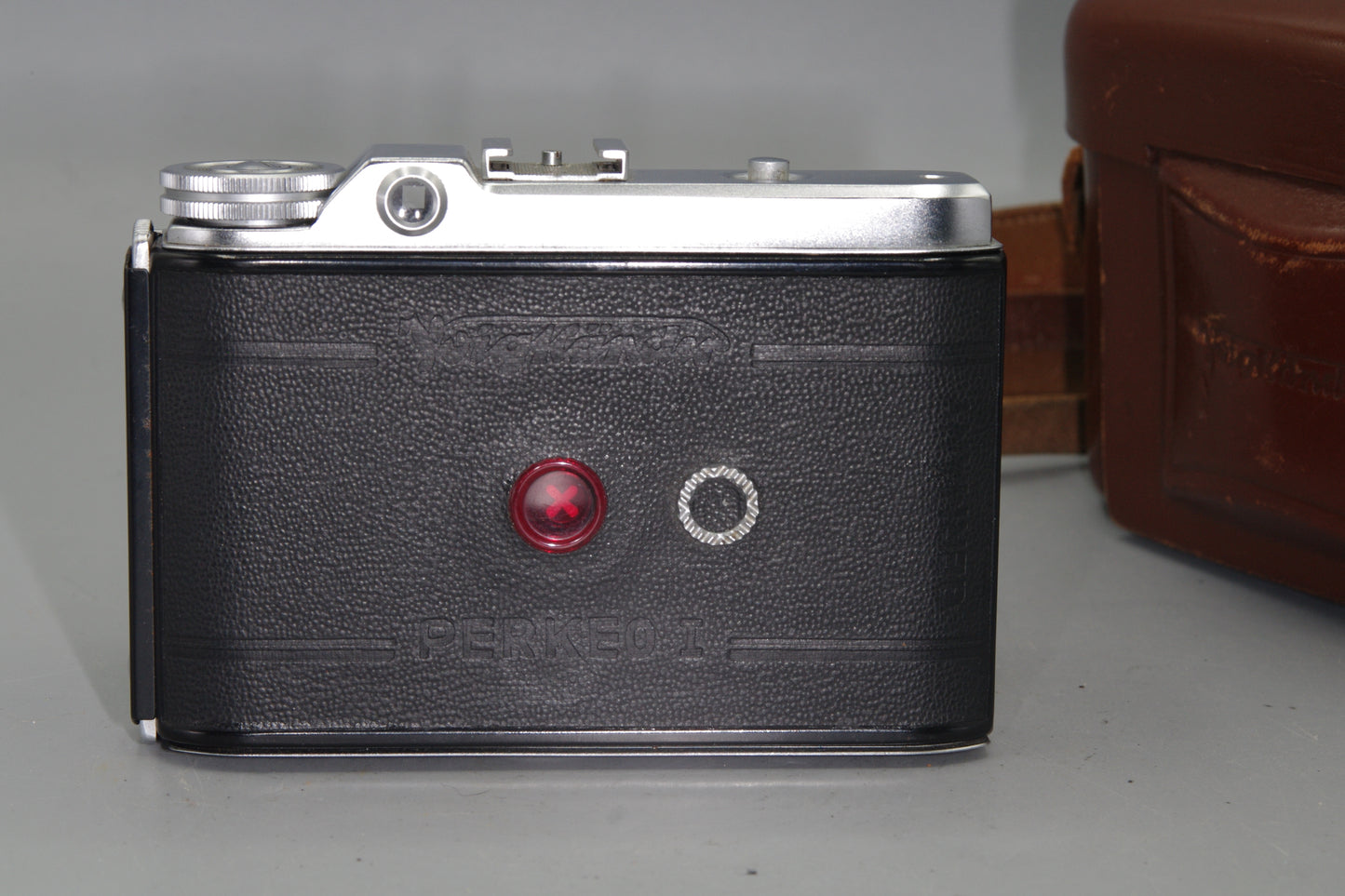 Voigtlander Perkeo 1 Folding Camera with Skopar 80mm F/3.5 Lens and Case