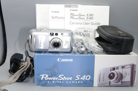 Canon PowerShot S40 4MP Digital Camera – Boxed – Very Good – Minor Scratches