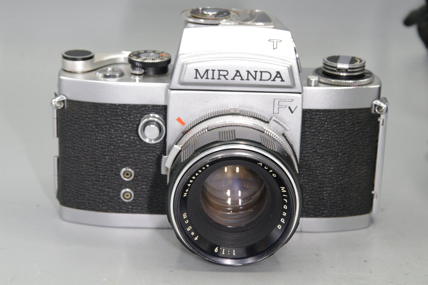 Miranda FV T 35mm SLR + 50mm f/1.9 Lens – Case – Meter Untested – Battery Cover Stuck