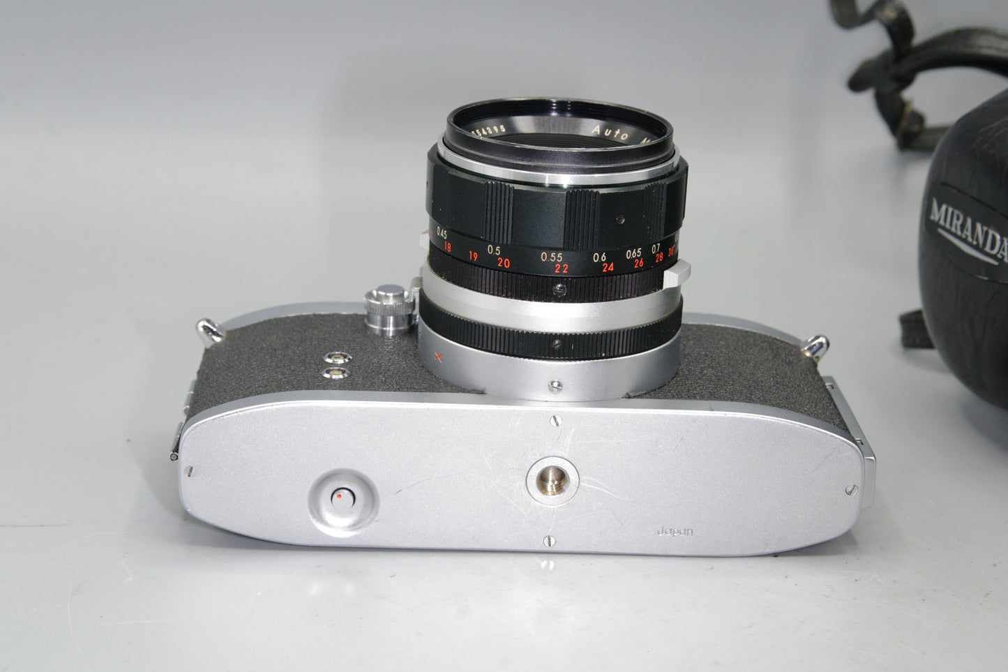Miranda FV T 35mm SLR + 50mm f/1.9 Lens – Case – Meter Untested – Battery Cover Stuck