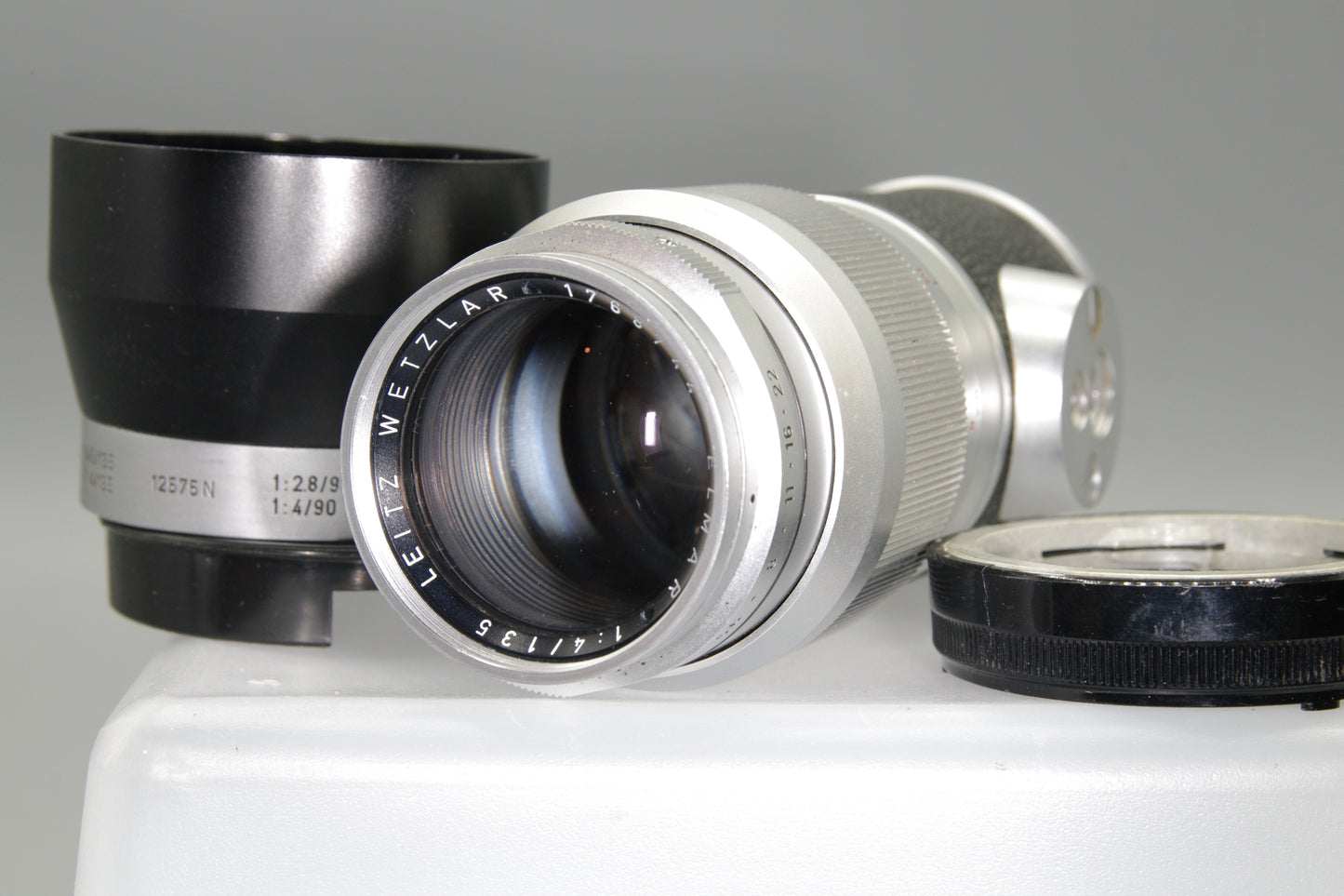 Leitz Elmar 135mm F/4 M Lens – Hood & Caps – Leica M Mount – Vintage Classic