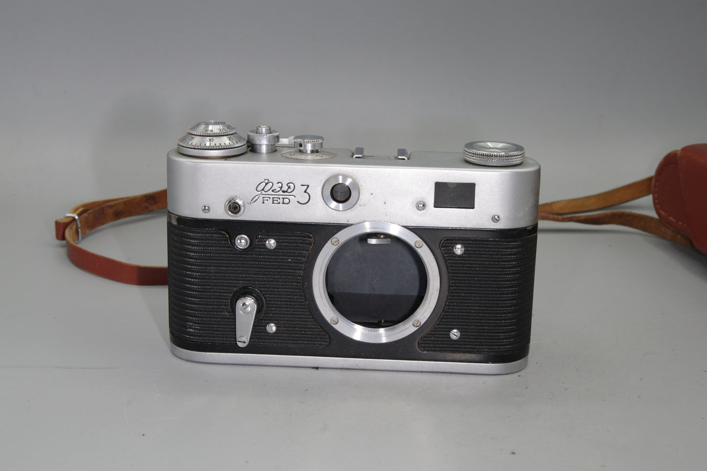 Soviet KMZ FED-3 35mm Rangefinder and Case - VGC