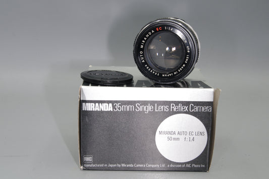 Miranda EC 50mm F/1.4 Lens – Bayonet Mount – Boxed – Fast Prime – Excellent