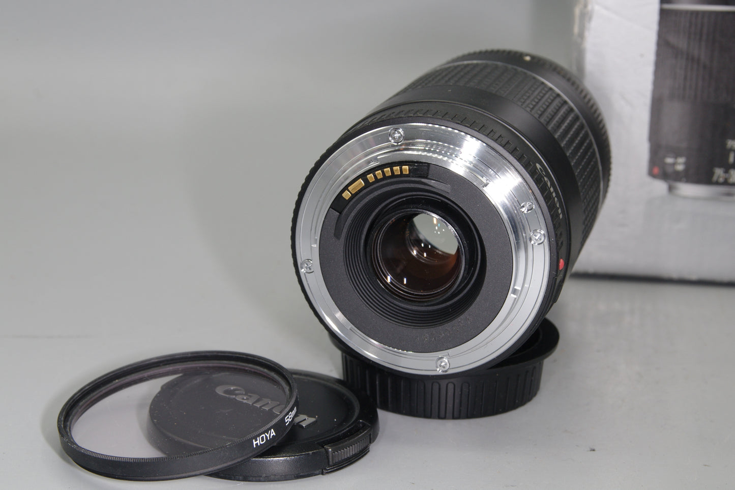 Boxed Canon EF 75-300mm F/4-5.6 III (not USM) AF Zoom Lens with Caps