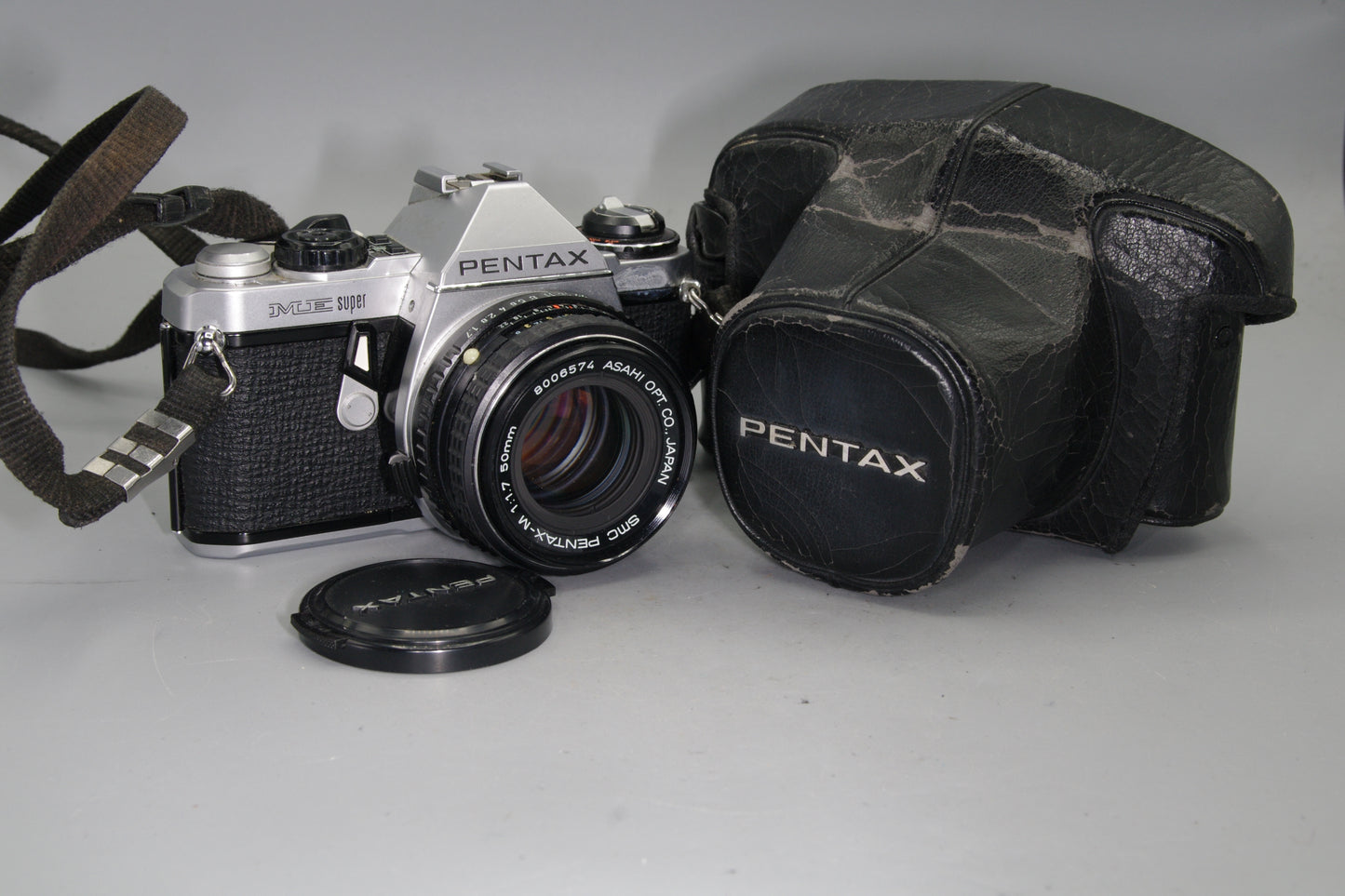 Pentax ME Super 35mm SLR with 50mm F/1.7 Lens and Case - Excellent