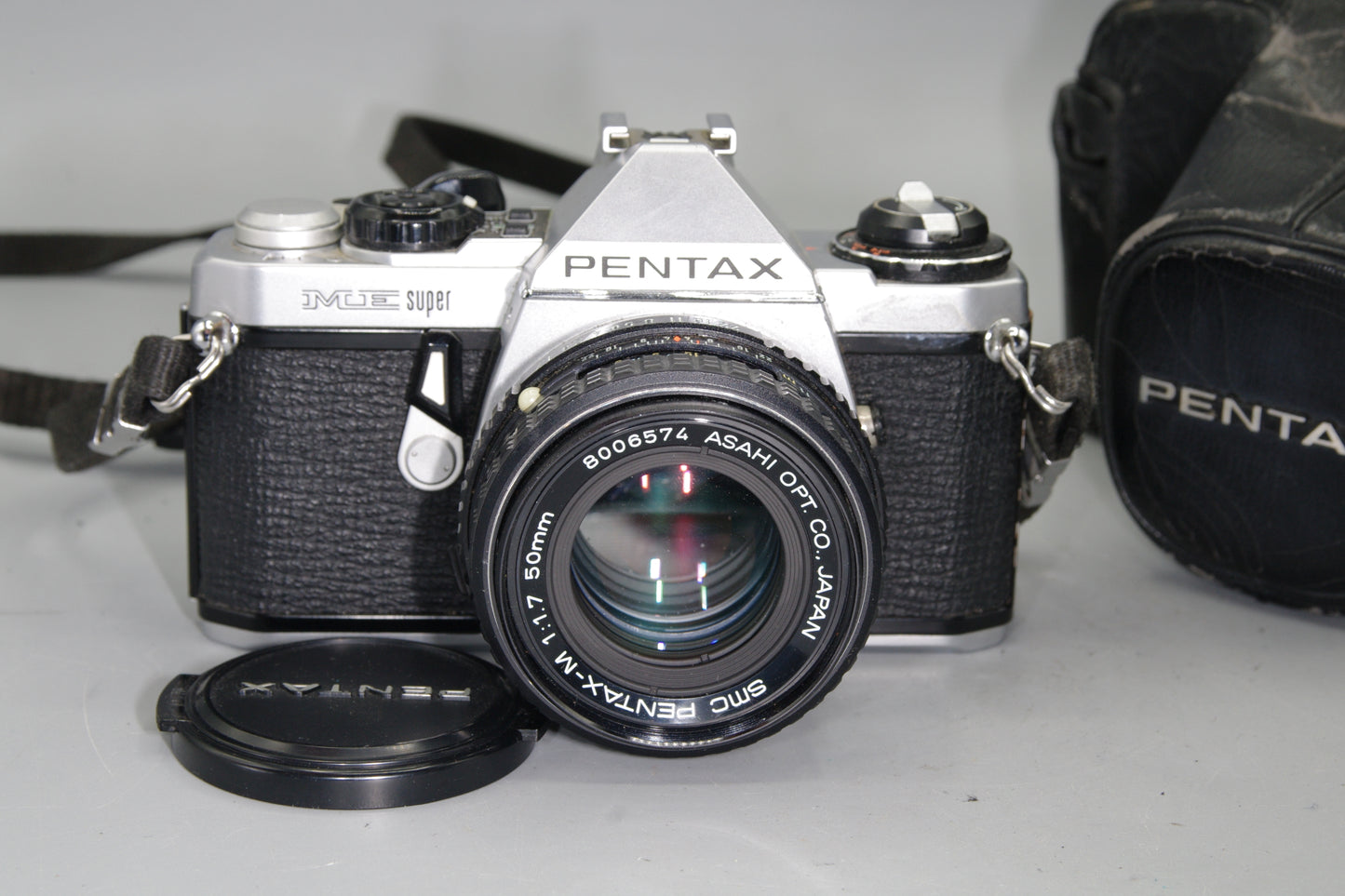 Pentax ME Super 35mm SLR with 50mm F/1.7 Lens and Case - Excellent