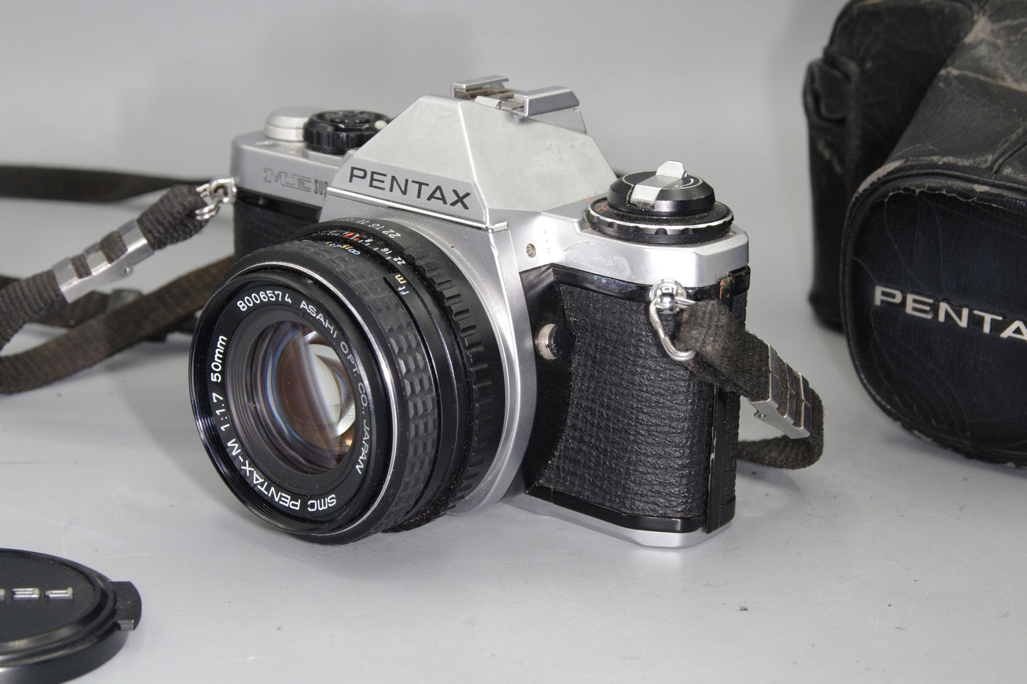 Pentax ME Super 35mm SLR with 50mm F/1.7 Lens and Case - Excellent