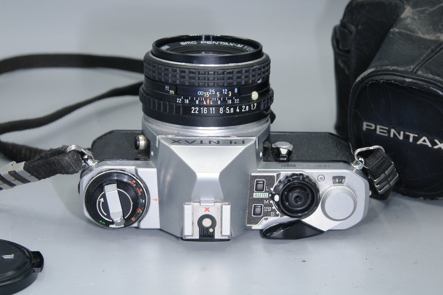 Pentax ME Super 35mm SLR with 50mm F/1.7 Lens and Case - Excellent