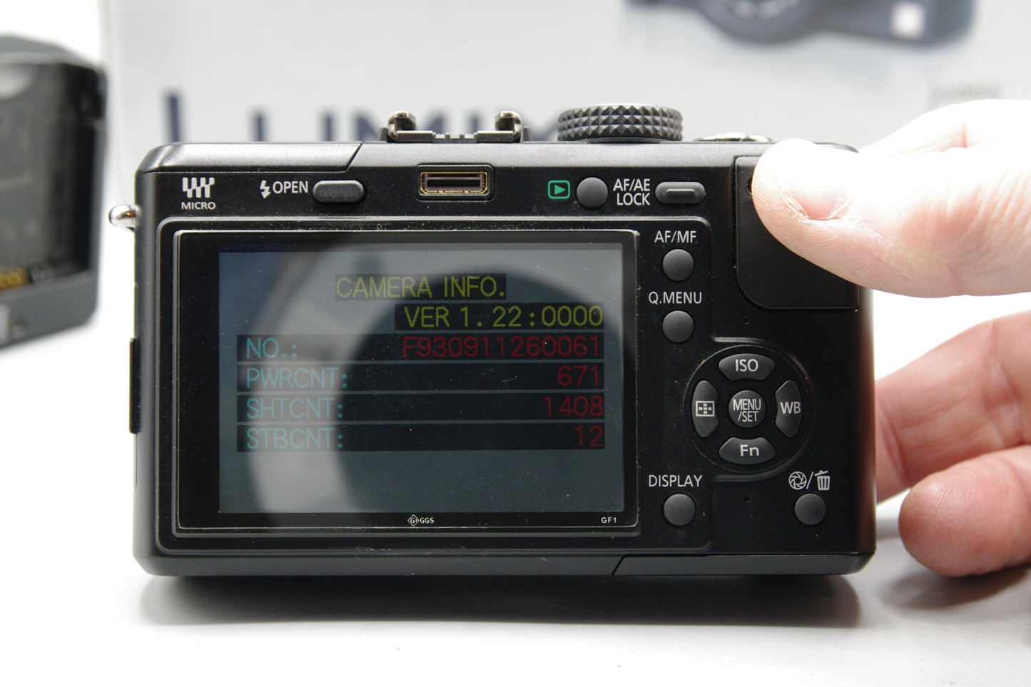 Panasonic Lumix DMC-GF1 12.1MP M4/3 Mirrorless Digital Camera S/C 1408