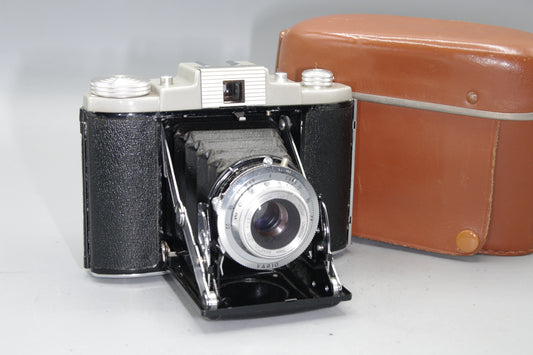 Kodak 66 Model II Folding Camera – 75mm f/6.3 Lens, 120 Film, Case, VGC