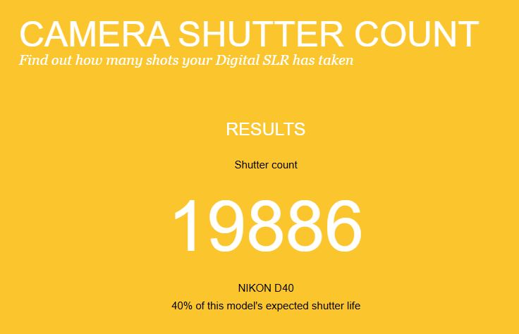 Nikon D40 DSLR Camera Body – 6.1MP – Low Shutter Count 19886 – VGC