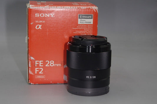 Boxed Sony 28mm F/2 Full Frame SEL28F20 E Mount Lens - Nr Mint