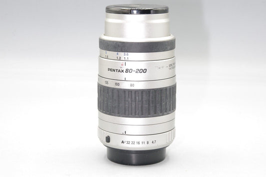 SMC Pentax-FA 80-200mm F/4.7-5.6 Silver Auto Focus Zoom with both caps - PKAF