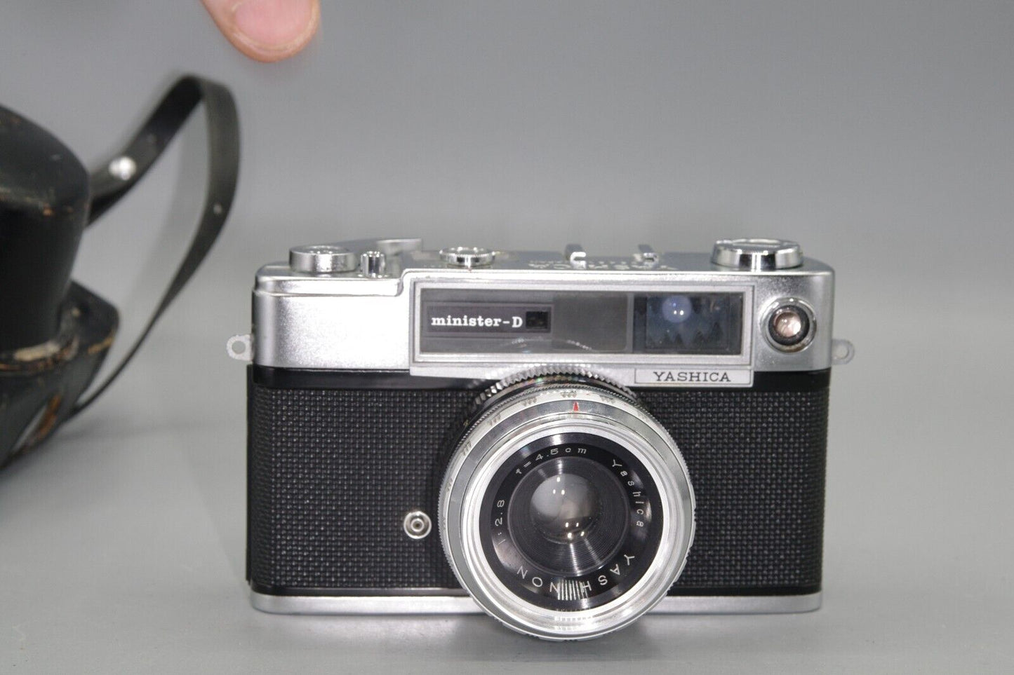 Yashica Minster D 35mm Camera with 45mm F/2.8 Lens and Case - Nice