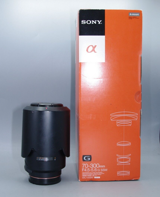 Sony 70-300mm F/4.5-5.6 G SSM SAL70300G A Mount Lens - Nr Mint Boxed