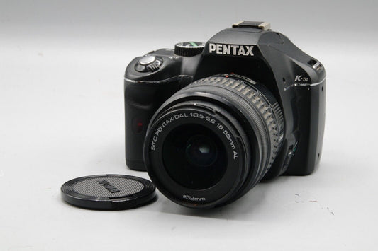 Pentax K-m 10.2MP DSLR with 18-55mm F/3.5-5.6 Lens -Low Shutter Count