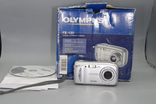 Olympus FE-120 6MP 3X  Zoom Digital  Compact Camera - Boxed