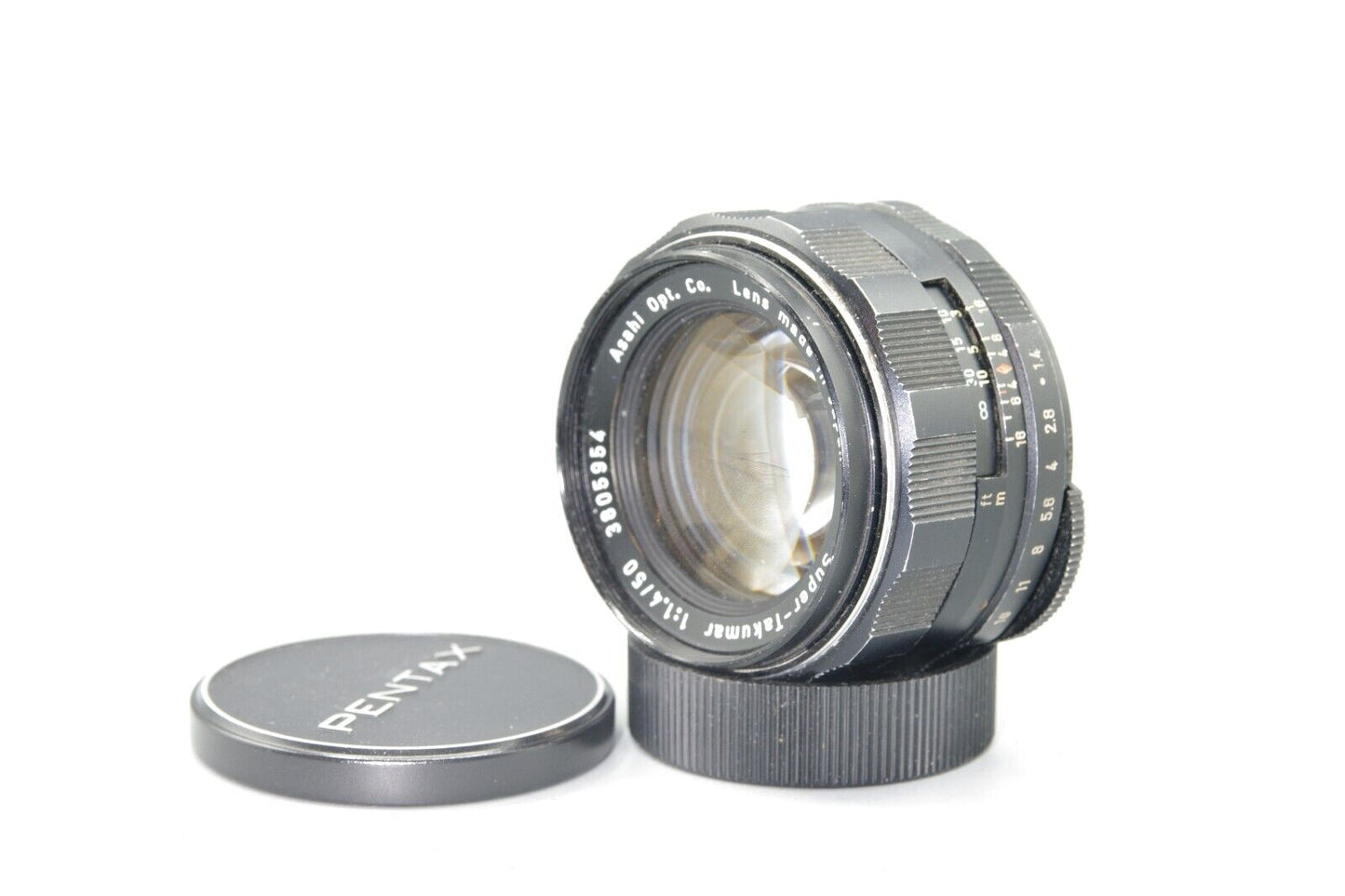 Asahi Super-Takumar 50mm F/1.4 Prime Lens - M42 Mount - with both caps.