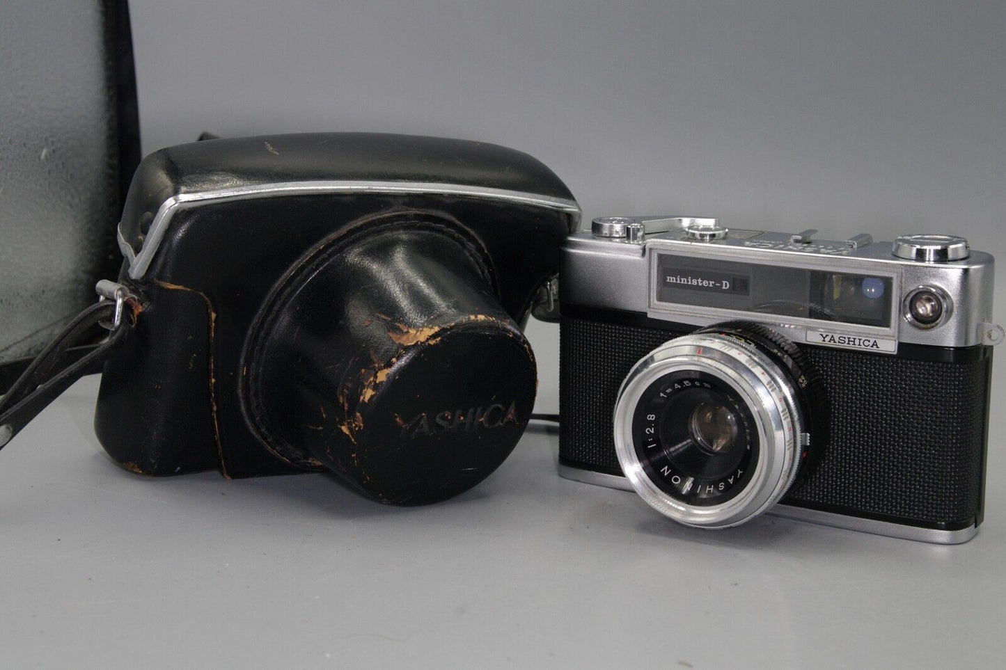 Yashica Minster D 35mm Camera with 45mm F/2.8 Lens and Case - Nice