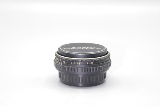 SMC Pentax-M 40mm F/2.8 Pancake Lens- Pentax K Mount - with both caps.