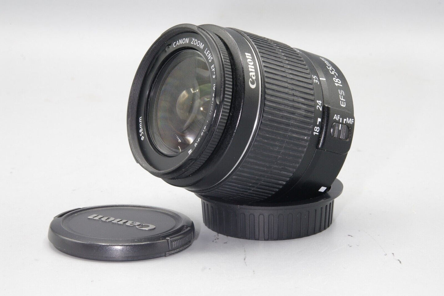 Canon EF-S 18-55mm F/3.5-5.6 III Autofocus Zoom Lens with both caps - Excellent