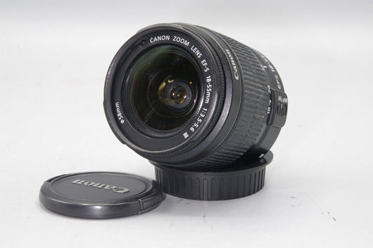 Canon EF-S 18-55mm F/3.5-5.6 III Autofocus Zoom Lens with both caps - Excellent