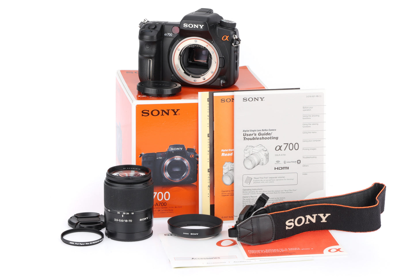 Sony Alpha 700 DSLR – Boxed – 18‑70mm Lens, Strap &Instructions – Excellent