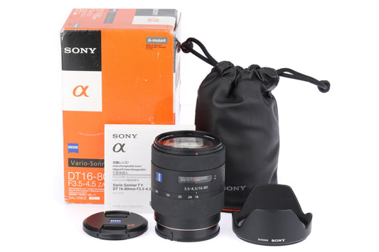 Sony Zeiss Vario-Sonnar T* DT 16-80mm F/3.5-4.5 ZA A Mount Excellent