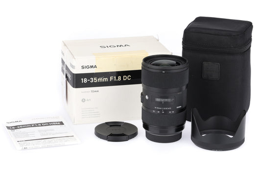 Sigma 18–35mm F1.8 DC Art Lens – Excellent – Sony A Mount – Fast Zoom
