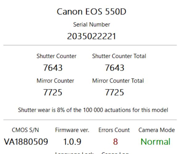 Canon EOS 550D DSLR + EF-S 18–55mm Lens - 18MP - Full HD - S/C 7643