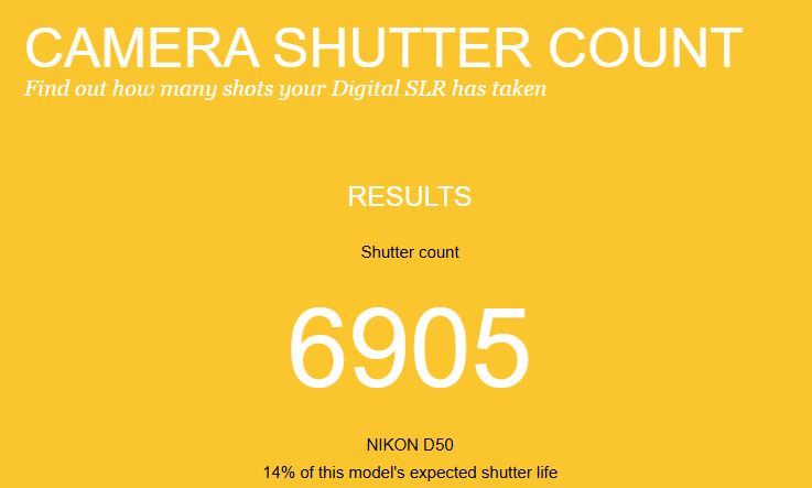 Nikon D50 6.1MP DSLR Body - Shutter Count 6905