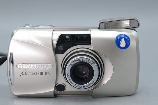 Olympus MJU III Zoom 115 35mm Film Camera with Case – Tested – VGC