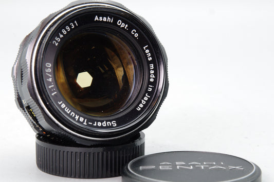 Asahi Super‑Takumar 50mm f/1.4 Lens – M42 Mount – Both Caps – Excellent