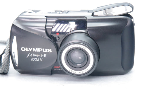 Olympus MJU Zoom II 80 Black Camera – 38–80mm Lens – VGC Tested