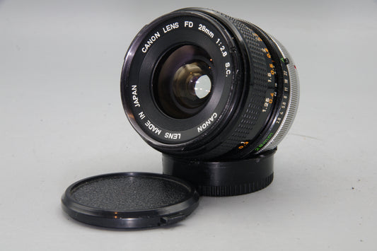 Canon FD 28mm f2.8 S.C. Wide Angle Lens Vintage Manual Focus