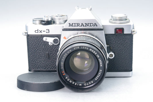 Miranda DX‑3 35mm SLR with 50mm f/1.8 Lens – Tested & Working – Minor Fungus
