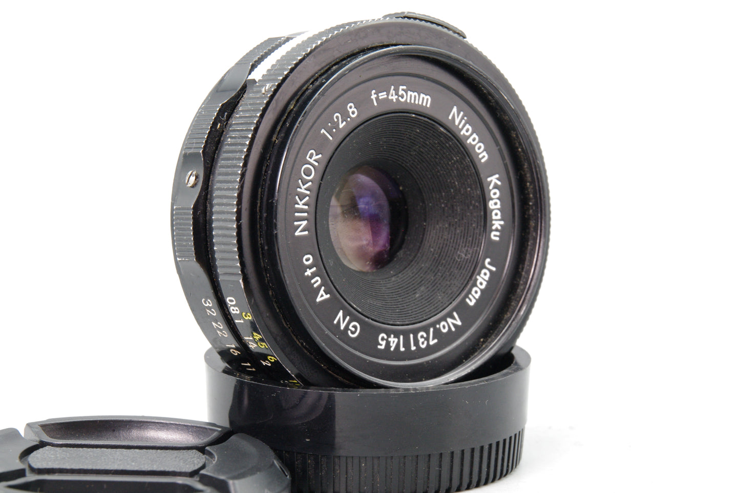 Nikon GN Auto Nikkor 45mm f/2.8 Lens – Pre‑AI Pancake – Tested – VGC