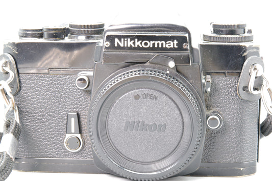 Nikon Nikkormat EL 35mm SLR – Shutter Working, Meter Fault, Prism Damage – Body