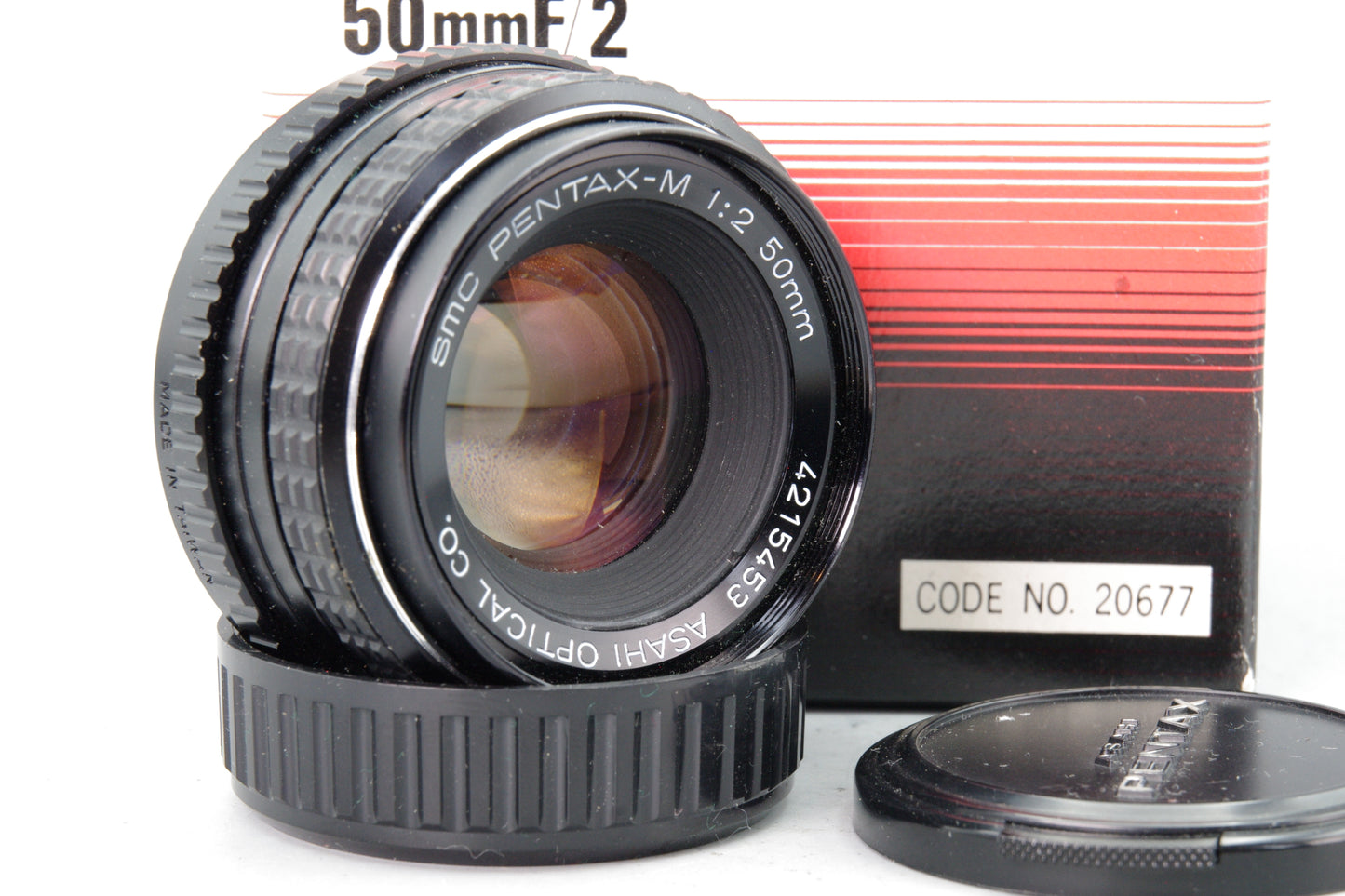 Boxed Pentax‑M SMC 50mm f2 Lens Pentax K Mount Manual Focus Prime