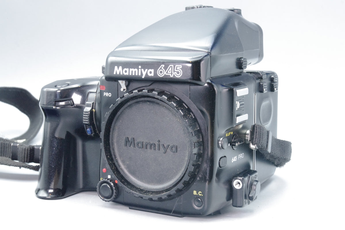 Mamiya M645 Pro with AE Prism Finder, WG402 Winder & 120 Back – Tested & Working