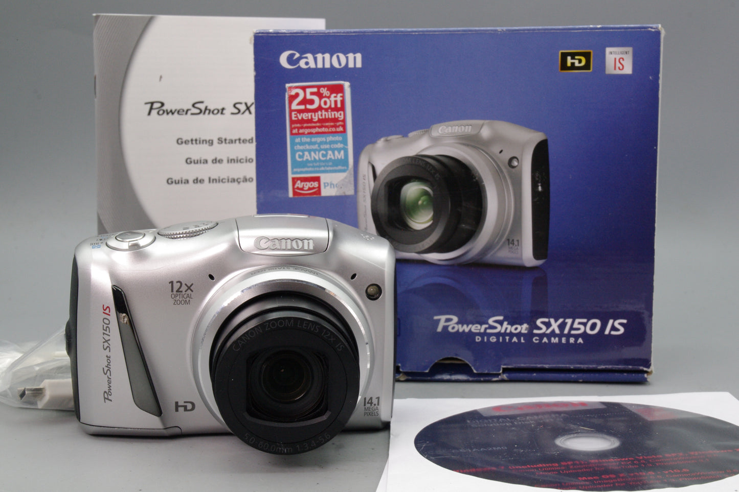 Canon PowerShot SX150 IS Digital Camera – Boxed – Tested – Excellent Condition