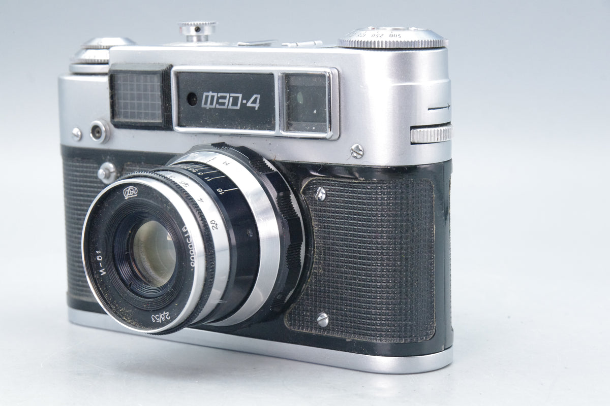 Soviet FED‑4 35mm Rangefinder – 53mm f/2.8 Lens – VGC