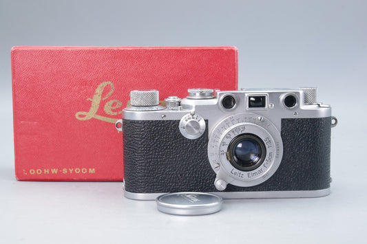 Leica IIIf 1951 Rangefinder with Elmar 5cm f/3.5 Lens & Box – Tested – 559738