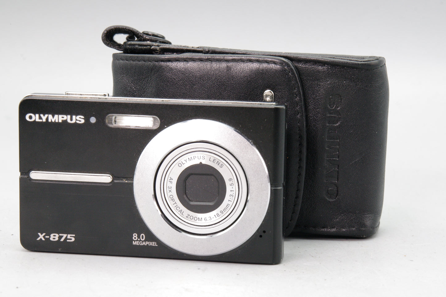 Olympus X‑875 Digital Compact Camera – Case & Battery – Tested – Very Good