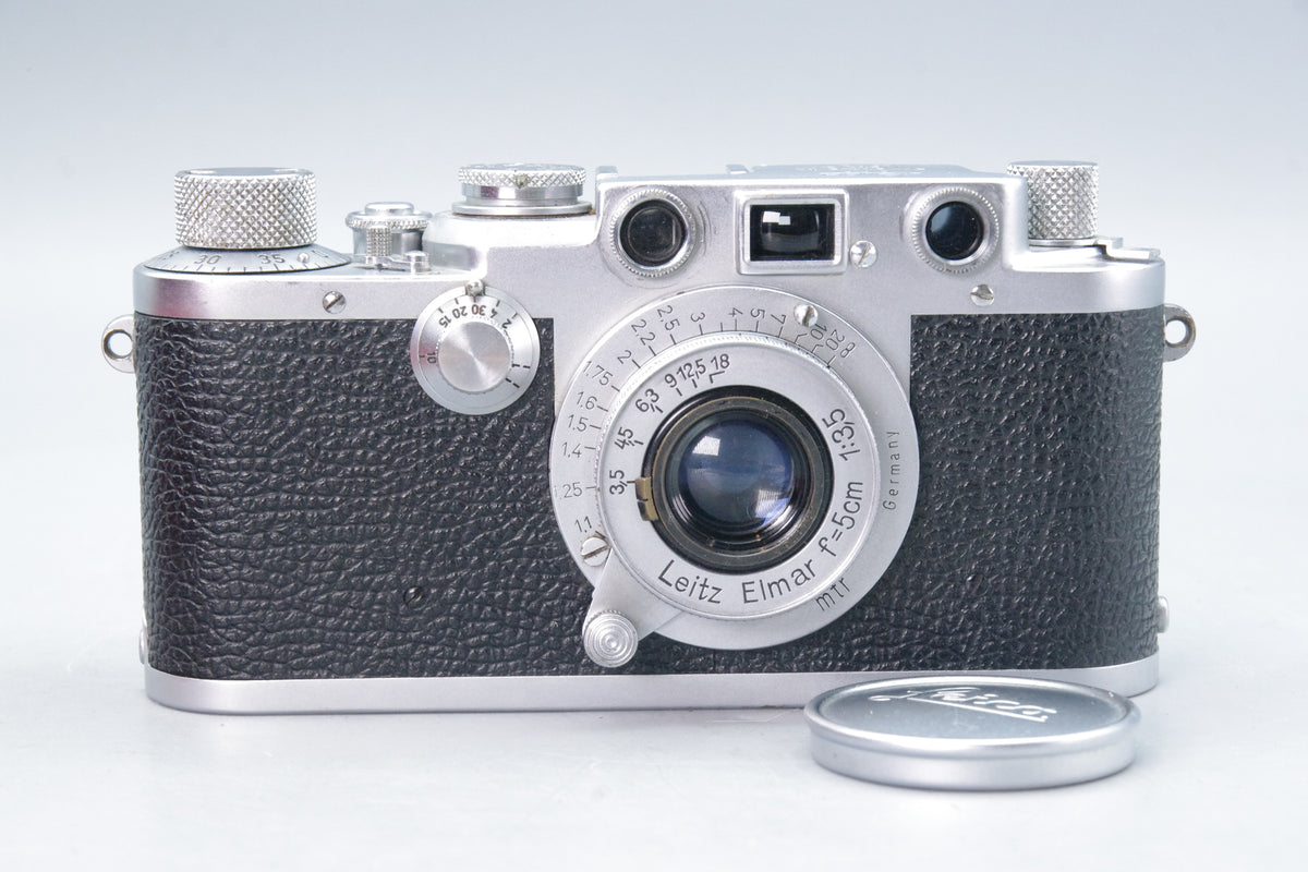 Leica IIIf 1951 Rangefinder with Elmar 5cm f/3.5 Lens & Box – Tested – 559738